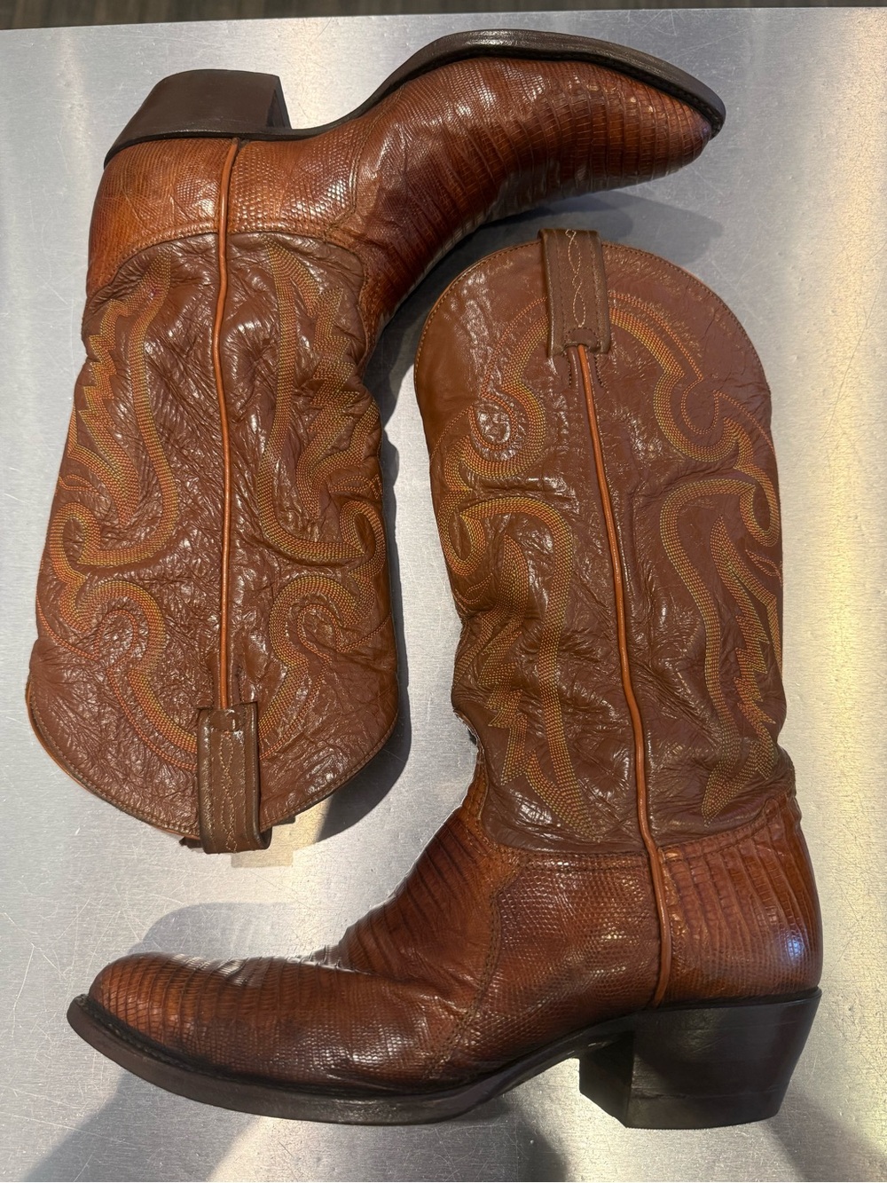Vintage Tony Lama Exotic Leather 8850 Western Boots Men’s 7.5 - women’s 9.5